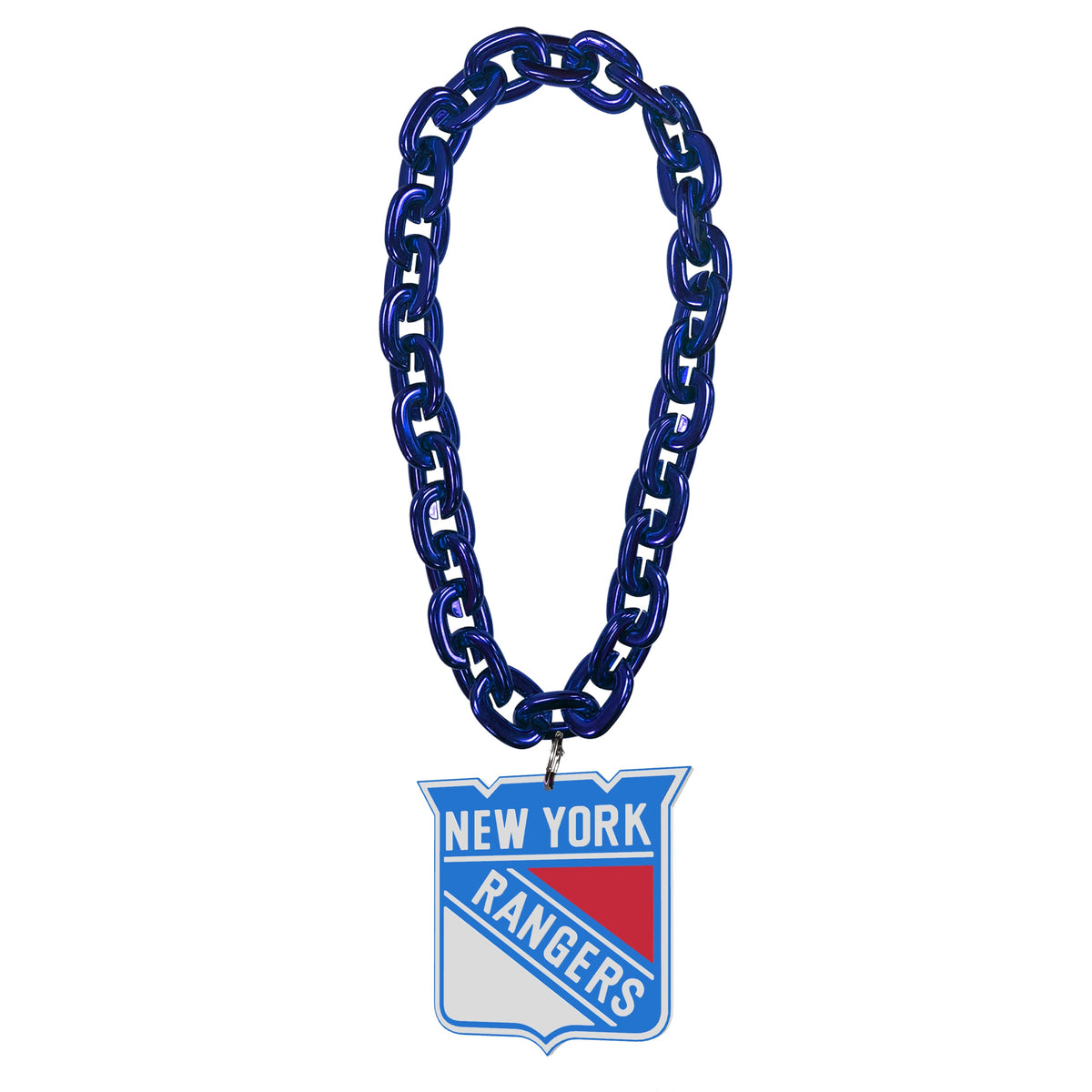 New York Rangers NHL FanFave FanChain Royal Blue Chain Necklace product image 1, provided for visual reference and product