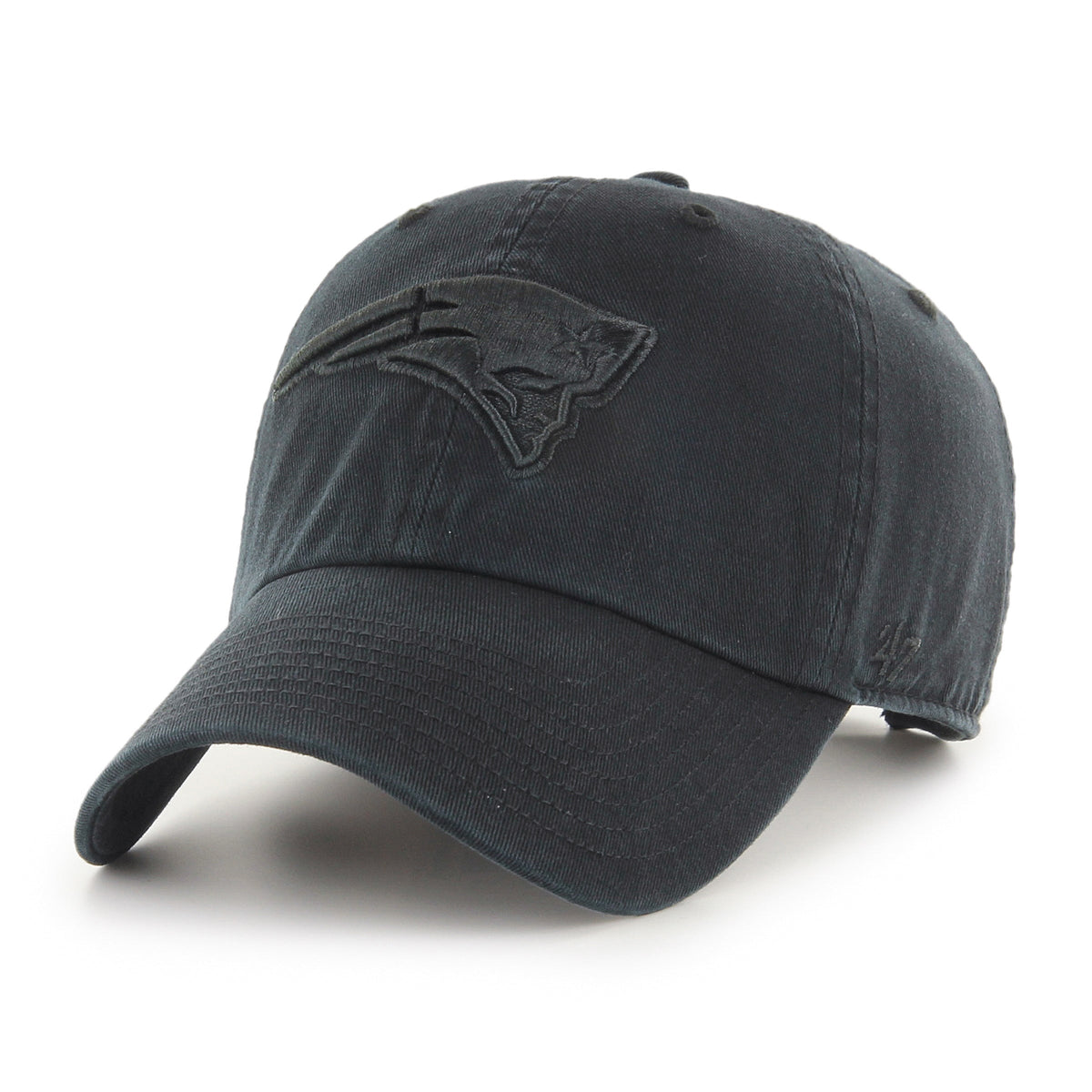 New England Patriots NFL 47 Brand Men Black On Black Clean up Adjustable Hat product image 1, provided for visual reference