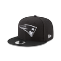 New England Patriots NFL New Era Men Black White 9Fifty Basic Snapback product image 1, provided for visual reference and