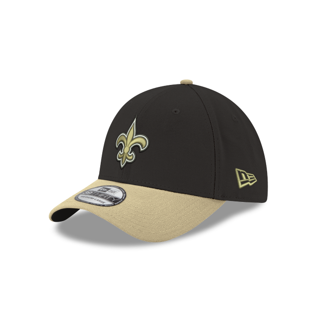 New Orleans Saints NFL New Era Men Black/Gold 39Thirty Team Classic Stretch Fit Hat product image 1, provided for visual