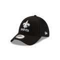 New Orleans Saints NFL New Era Men Black/White 39Thirty Neo Stretch Fit Hat product image 1, provided for visual reference