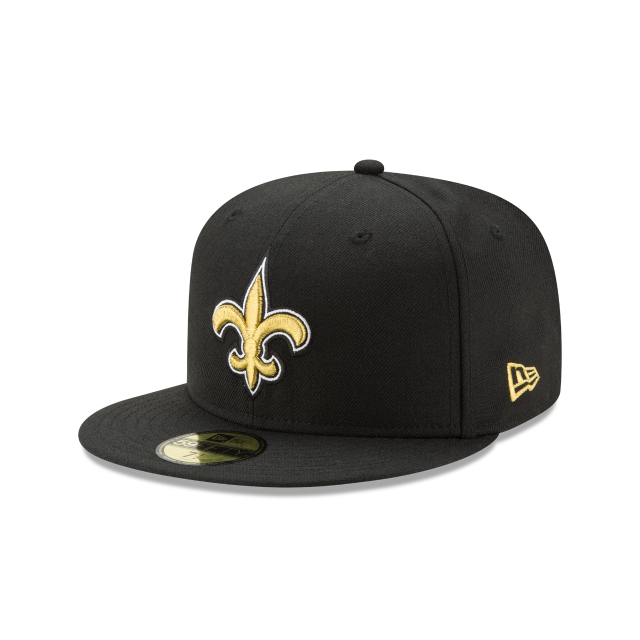 New Orleans Saints NFL New Era Men Black 59Fifty Team Basic Fitted Hat product image 1, provided for visual reference and