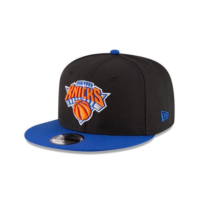 New York Knicks NBA New Era Men Black/Royal Blue 9Fifty Two Tone Snapback product image 1, provided for visual reference and