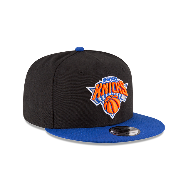 New York Knicks NBA New Era Men Black/Royal Blue 9Fifty Two Tone Snapback product image 3, provided for visual reference and