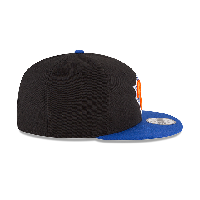New York Knicks NBA New Era Men Black/Royal Blue 9Fifty Two Tone Snapback product image 6, provided for visual reference and