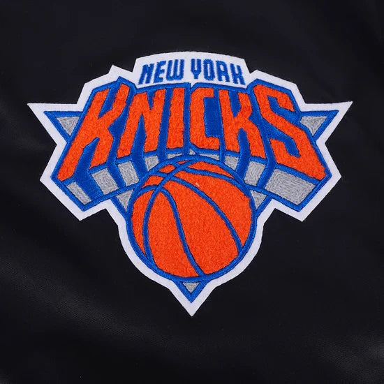 New York Knicks NBA Pro Standard Men Black 2026 Championship Satin Jacket product image 7, provided for visual reference and