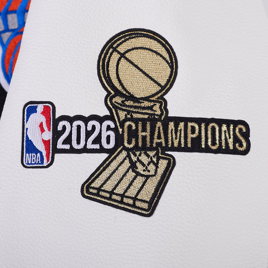 New York Knicks NBA Pro Standard Men Black/White 2026 Championship Wool Varsity Jacket product image 6, provided for visual