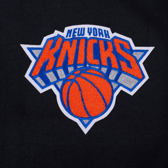 New York Knicks NBA Pro Standard Men Black/White 2026 Championship Wool Varsity Jacket product image 8, provided for visual