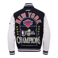 New York Knicks NBA Pro Standard Men Black/White 2026 Championship Wool Varsity Jacket product image 1, provided for visual