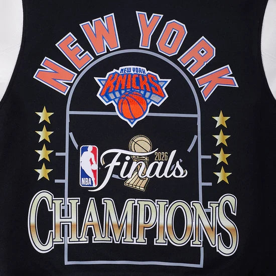 New York Knicks NBA Pro Standard Men Black/White 2026 Championship Wool Varsity Jacket product image 5, provided for visual