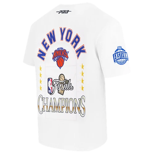 New York Knicks NBA Pro Standard Men White 2026 Championship Drop Shoulder T-Shirt product image 6, provided for visual