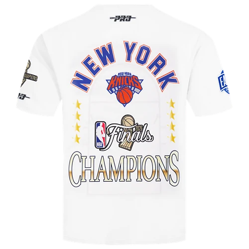 New York Knicks NBA Pro Standard Men White 2026 Championship Drop Shoulder T-Shirt product image 4, provided for visual