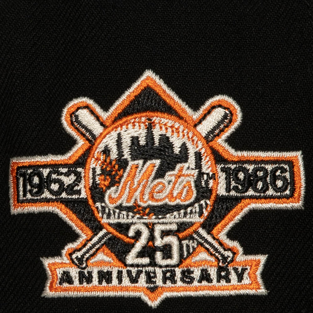 New York Mets MLB Mitchell & Ness Men Black 25th Anniversary Snapback product image 3, provided for visual reference and