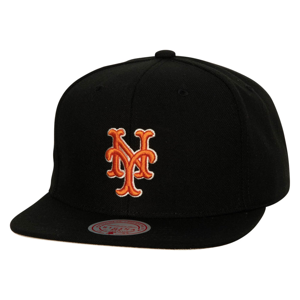 New York Mets MLB Mitchell & Ness Men Black 25th Anniversary Snapback product image 1, provided for visual reference and