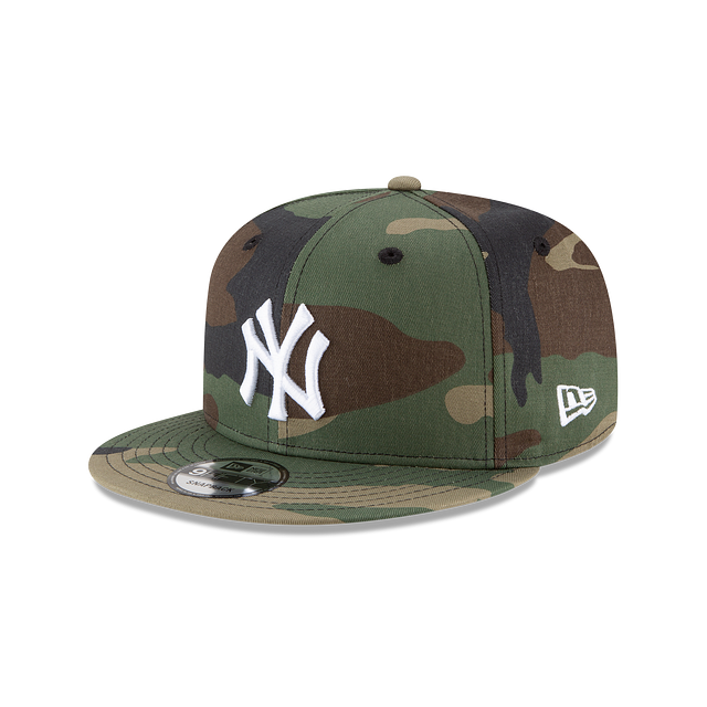 New York Yankees MLB New Era Men 9Fifty Woodland Camo Basic Snapback product image 1, provided for visual reference and