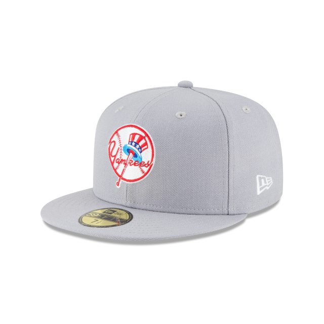 New York Yankees MLB New Era Men Grey 59Fifty Cooperstown 1946 Wool Fitted Hat product image 1, provided for visual