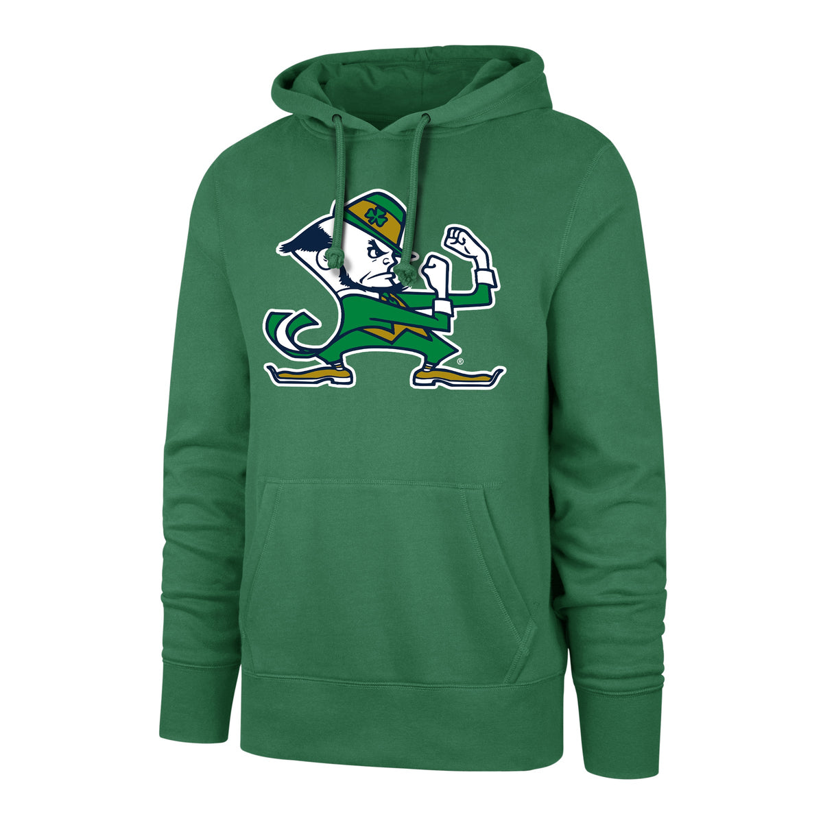 Notre Dame Fighting Irish NCAA 47 Brand Men Green Imprint Headline Pullover Hoodie product image 1, provided for visual