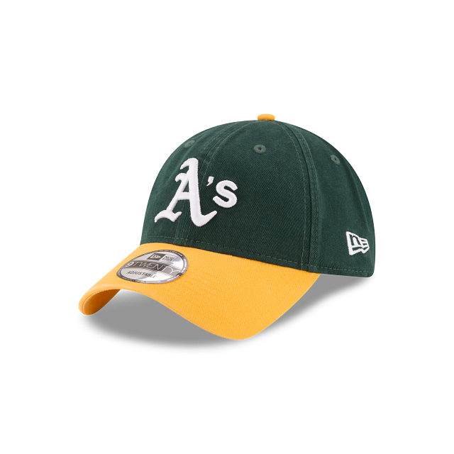 Oakland Athletics MLB New Era Men Green/Yellow 9Twenty Core Classic Adjustable Hat product image 1, provided for visual