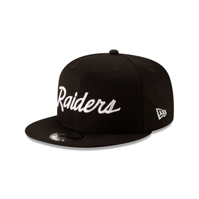 Oakland Raiders NFL New Era Men Black 9Fifty Script Basic Snapback product image 1, provided for visual reference and