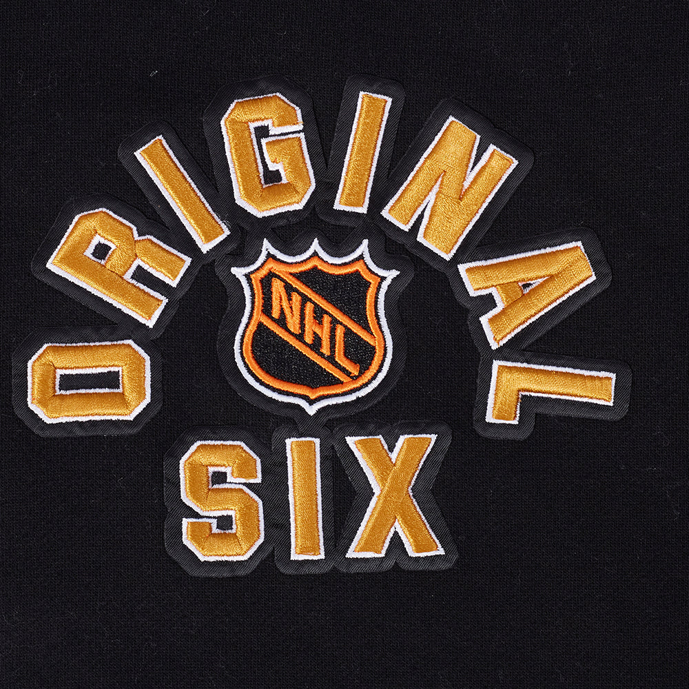 Original Six NHL Pro Standard Men Black Drop Shoulder Pullover Hoodie product image 5, provided for visual reference and