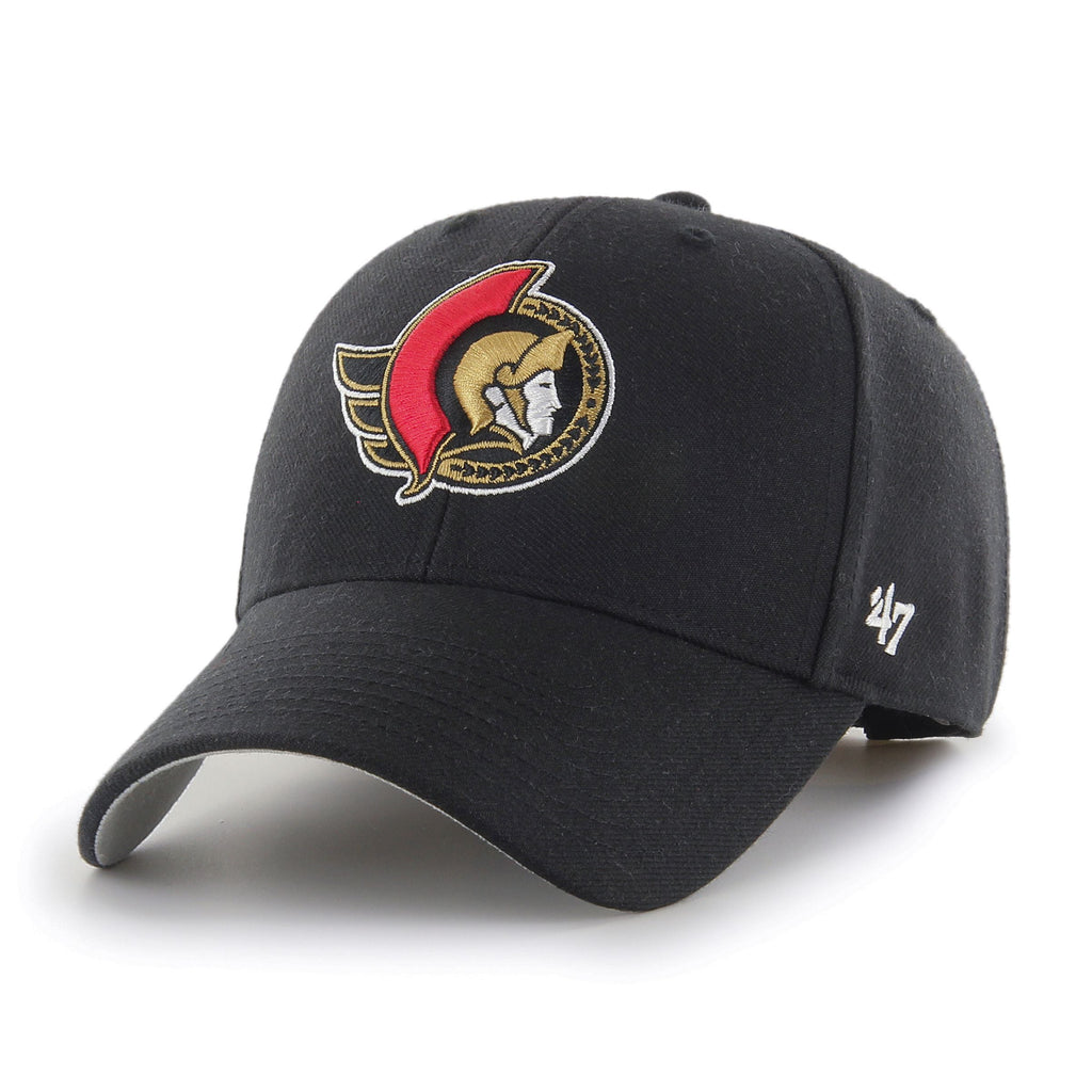 Ottawa Senators NHL 47 Brand Men Black MVP Adjustable Hat product image 1, provided for visual reference and product detail