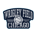 Wrigley Field Navy Distressed Baseball Sticker product image 1, provided for visual reference and product detail review