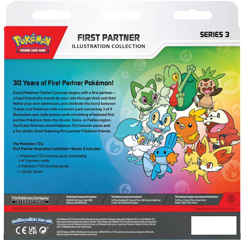 Pokémon TCG Mega Evolution First Partner Illustration Collection Box Series 3 product image 2, provided for visual reference