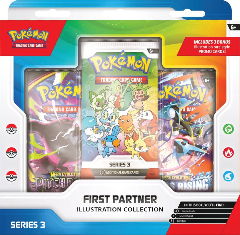Pokémon TCG Mega Evolution First Partner Illustration Collection Box Series 3 product image 1, provided for visual reference