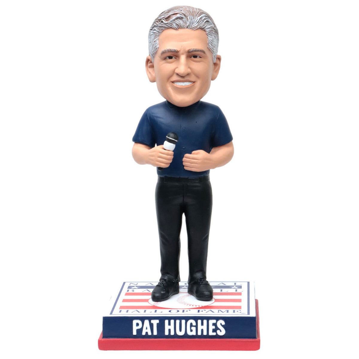 Pat Hughes 2023 Ford C. Frick Award Baseball Hall of Fame Bobblehead product image 1, provided for visual reference and