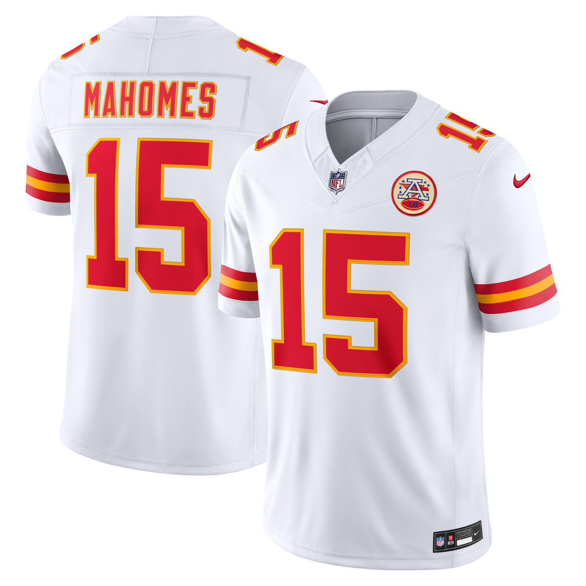 Patrick Mahomes Kansas City NFL Nike Men White Vapor F.U.S.E. Limited Player Sewn Jersey product image 3, provided for