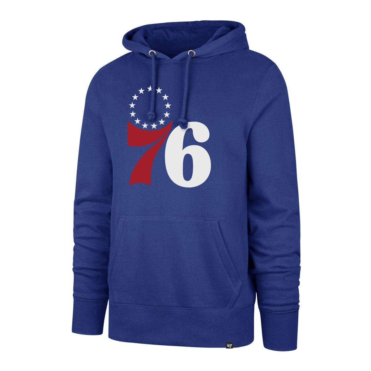 Philadelphia 76Ers NBA 47 Brand Men Royal Imprint Headline Pullover Hoodie product image 1, provided for visual reference