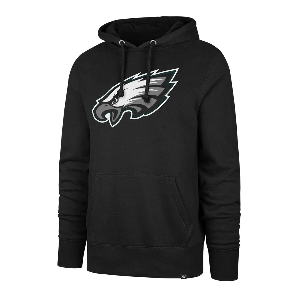 Philadelphia Eagles NFL 47 Brand Men Black Imprint Headline Pullover Hoodie product image 1, provided for visual reference
