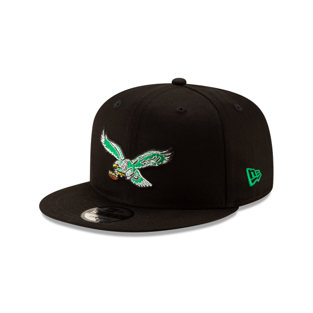 Philadelphia Eagles NFL New Era Men Black 9Fifty Classic Logo Basic Snapback product image 1, provided for visual reference