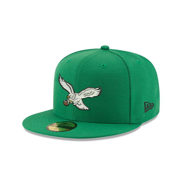 Philadelphia Eagles NFL New Era Men Botanical Green 59Fifty Classic Logo Fitted Hat product image 1, provided for visual