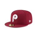 Philadelphia Phillies MLB New Era Men Burgundy 59Fifty Cooperstown 1970 Wool Fitted Hat product image 1, provided for visual