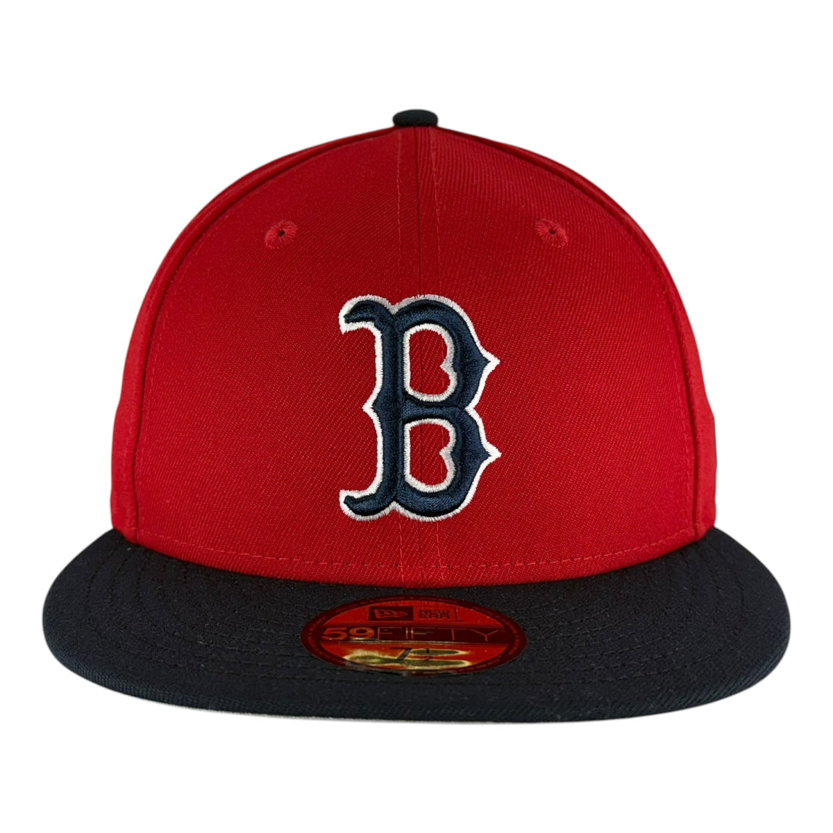 Boston Red Sox Red/Navy New Era 59FIFTY Fitted Hat product image 2, provided for visual reference and product detail review