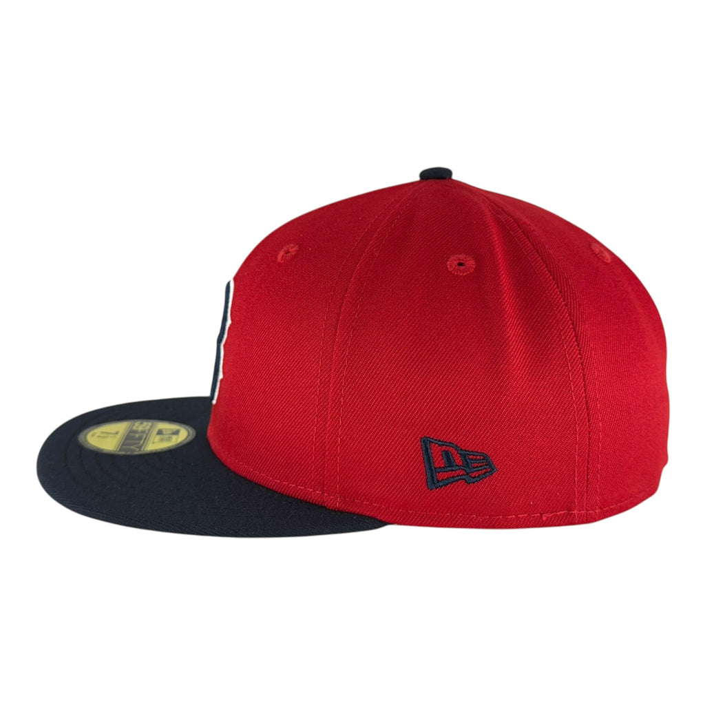 Boston Red Sox Red/Navy New Era 59FIFTY Fitted Hat product image 4, provided for visual reference and product detail review