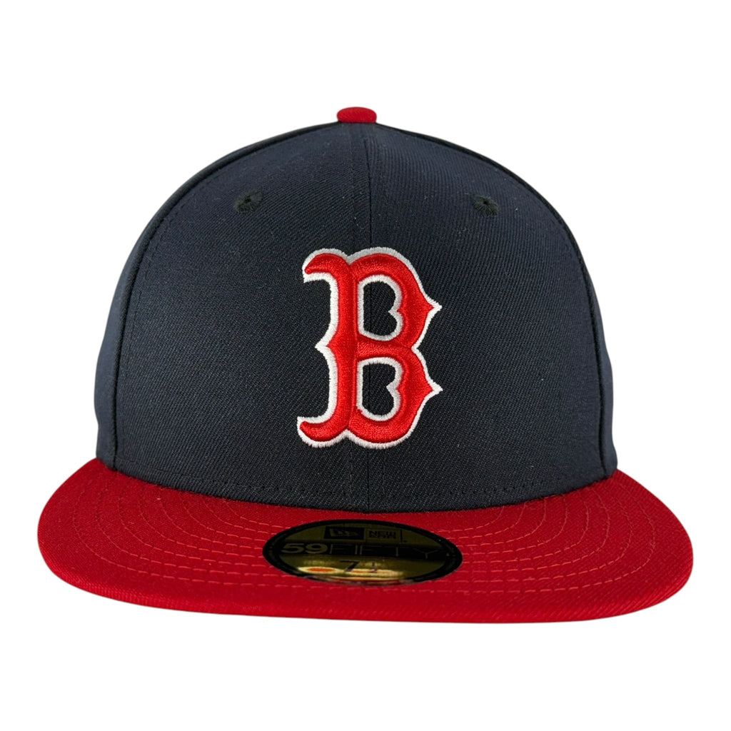 Boston Red Sox Navy/Red New Era 59FIFTY Fitted Hat product image 2, provided for visual reference and product detail review