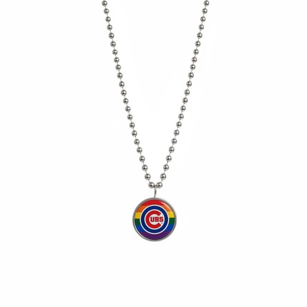 Chicago Cubs Pride Necklace Bottle Opener product image 1, provided for visual reference and product detail review