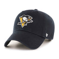 Pittsburgh Penguins NHL 47 Brand Men Black Clean Up Adjustable Hat product image 1, provided for visual reference and
