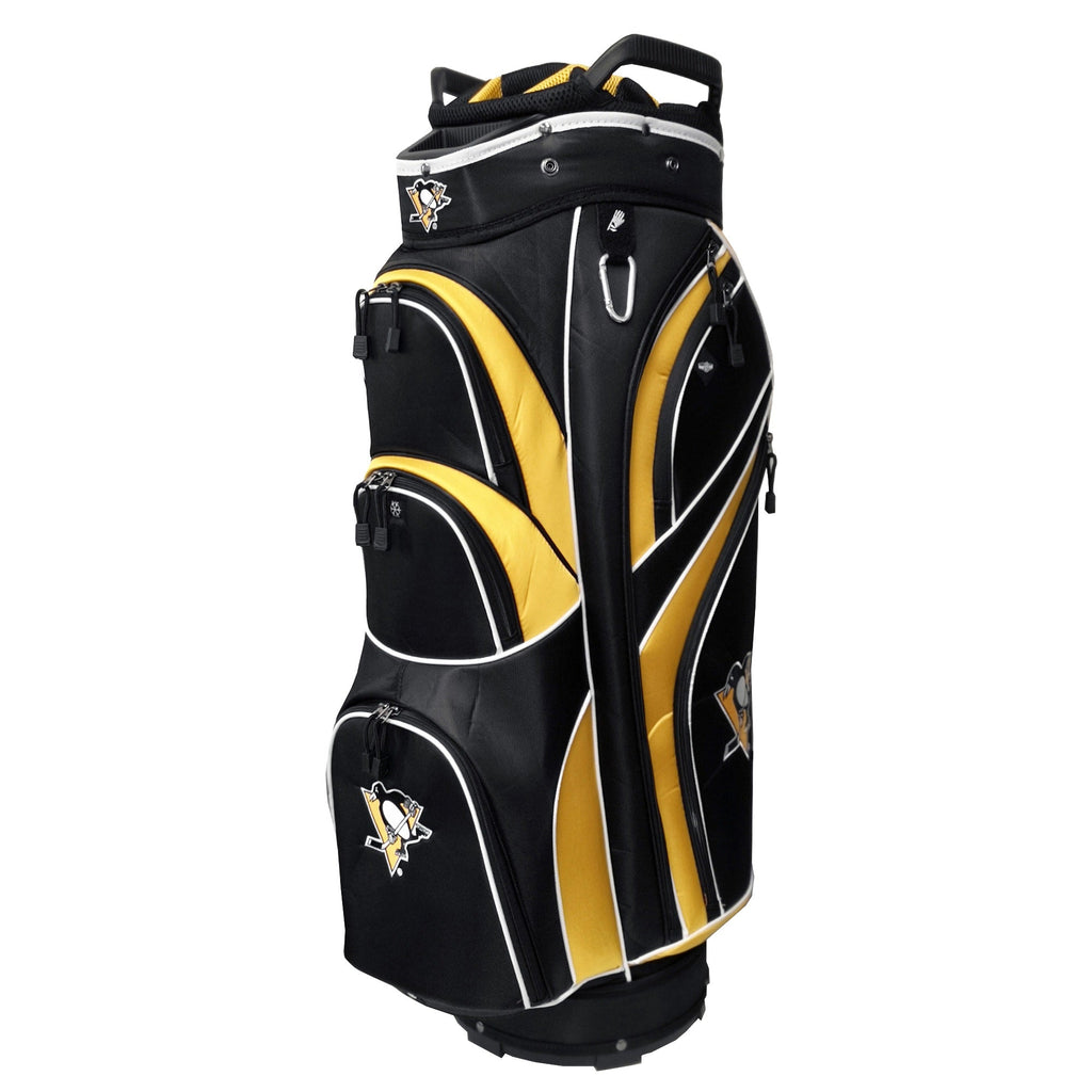Pittsburgh Penguins NHL Black/Yellow Golf Cart Bag product image 1, provided for visual reference and product detail review