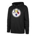 Pittsburgh Steelers NFL 47 Brand Men Black Imprint Headline Pullover Hoodie product image 1, provided for visual reference