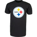Pittsburgh Steelers NFL 47 Brand Men Black Primary Logo Fan T-Shirt product image 1, provided for visual reference and