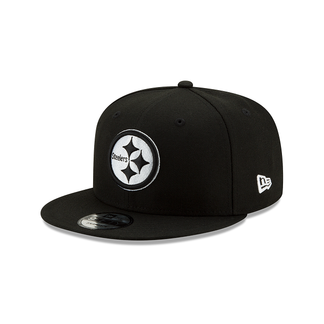 Pittsburgh Steelers NFL New Era Men Black White 9Fifty Basic Snapback product image 1, provided for visual reference and