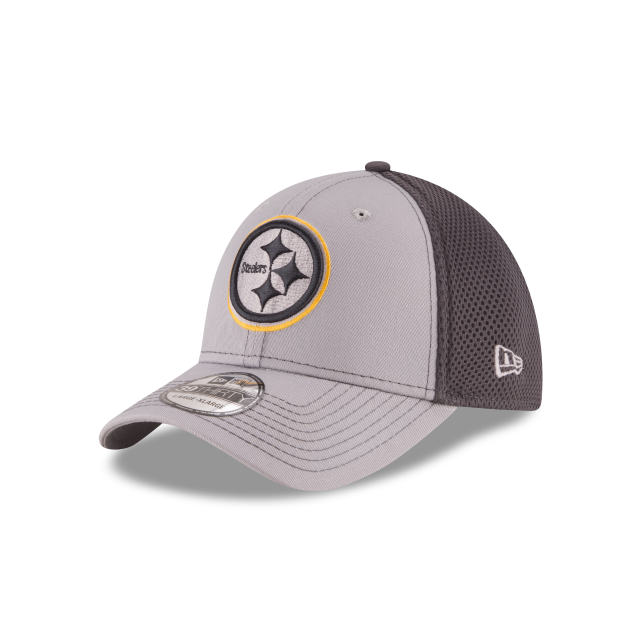 Pittsburgh Steelers NFL New Era Men Grey 39Thirty Grayed Out Neo 2 Stretch Fit Hat product image 1, provided for visual