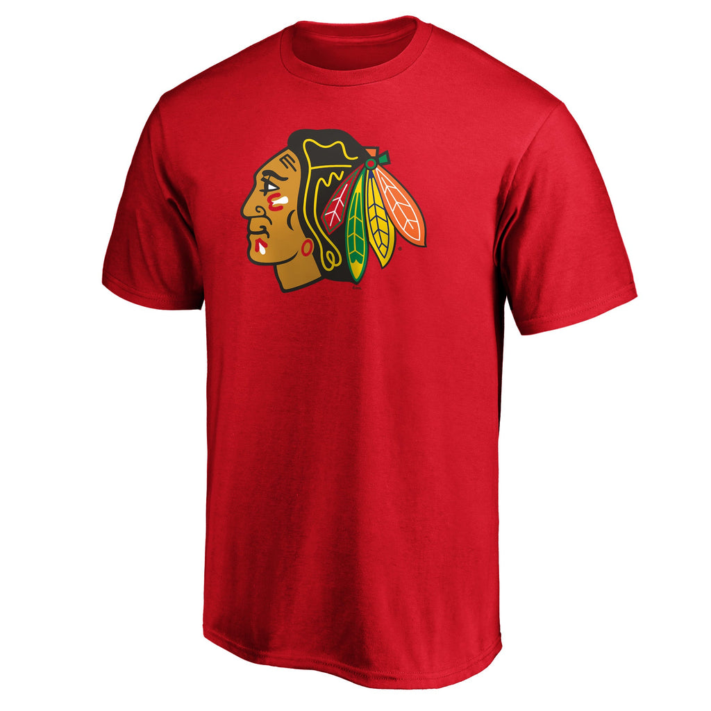 Chicago Blackhawks Red Primary Logo T-Shirt product image 2, provided for visual reference and product detail review