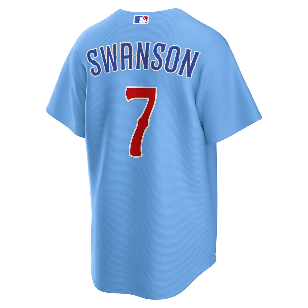 Dansby Swanson Chicago Cubs Nike Men Light Blue 2nd Alternate Limited Jersey product image 2, provided for visual reference