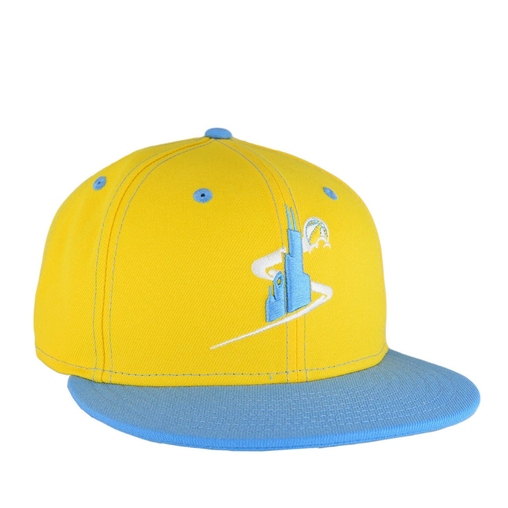 Chicago Sky Yellow/Radiant Blue New Era Snapback Hat product image 2, provided for visual reference and product detail review