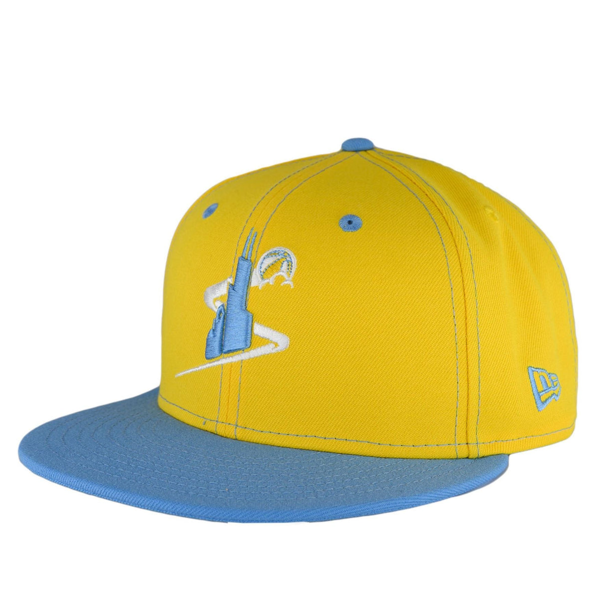Chicago Sky Yellow/Radiant Blue New Era Snapback Hat product image 1, provided for visual reference and product detail review