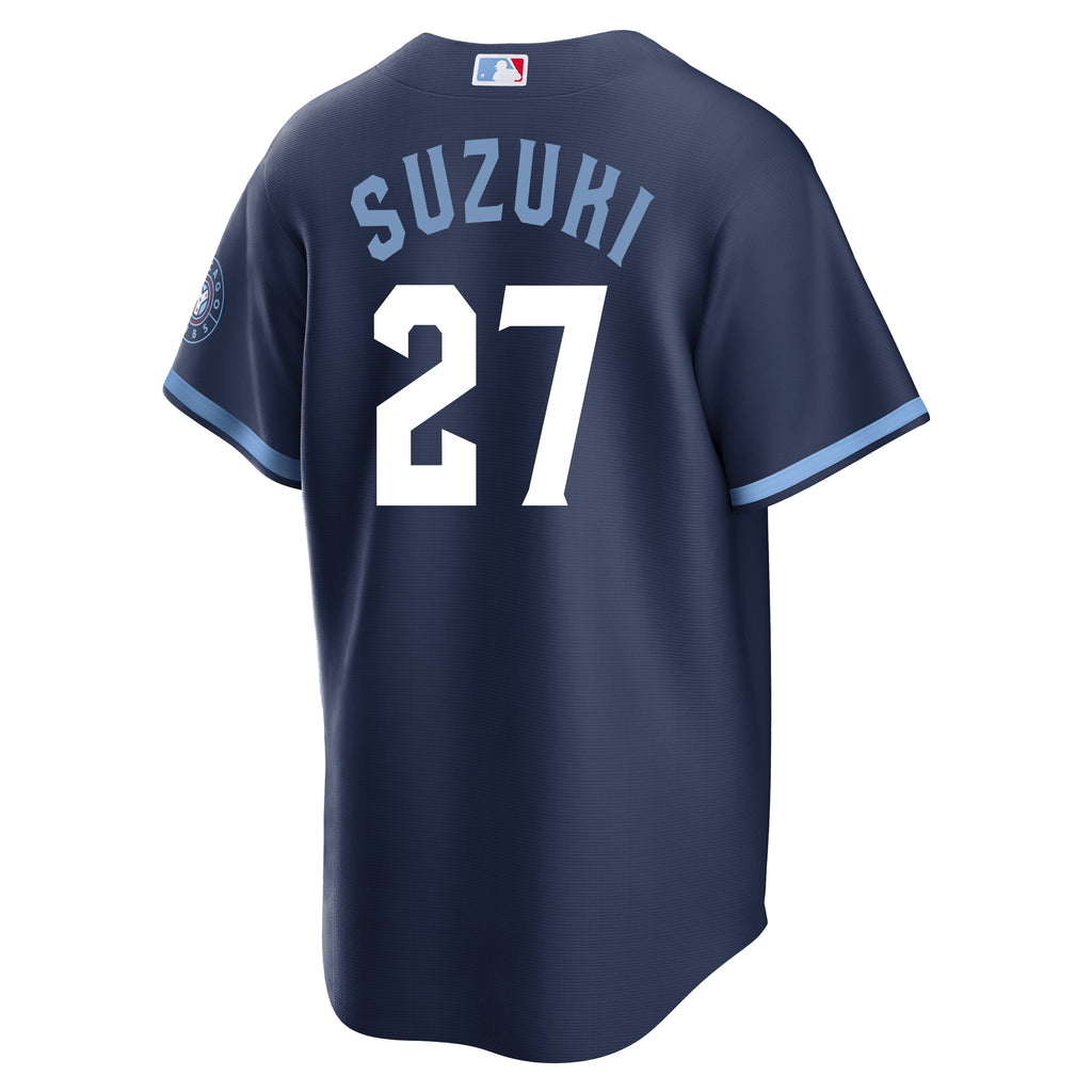 Seiya Suzuki Chicago Cubs City Connect Wrigleyville Nike Men Replica Jersey product image 3, provided for visual reference